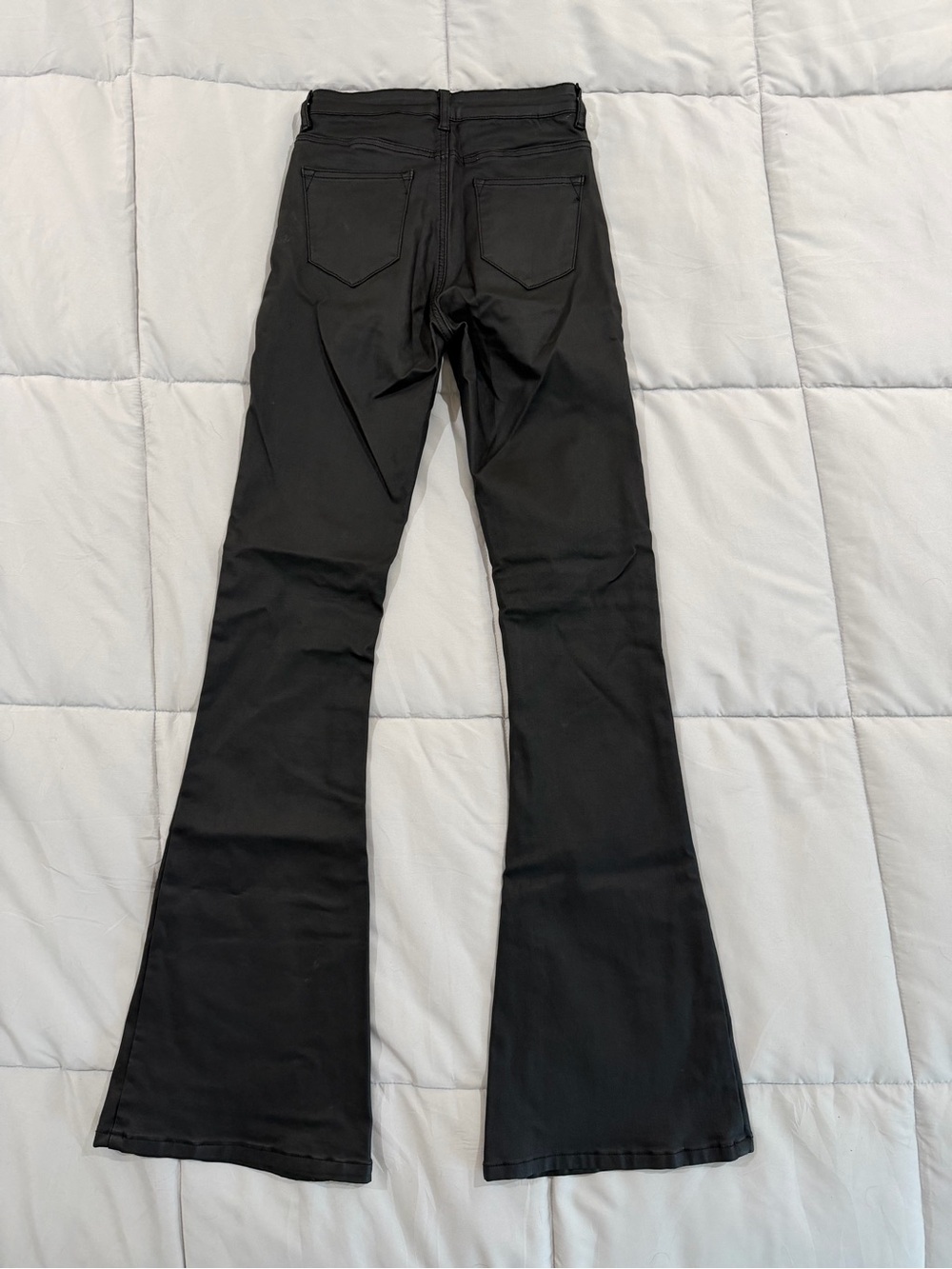 Edikted High-Rise Faux Leather Flared Jeans - Picture 4 of 6